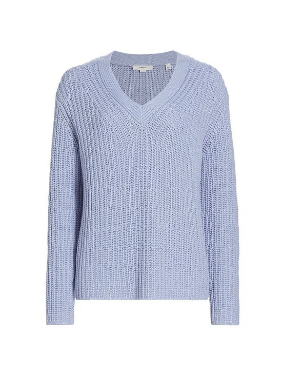 Vince Sweaters - VINCE women Sky Granite Chunky Shaker Stitch Wool Cashmere Sweater size XS $445